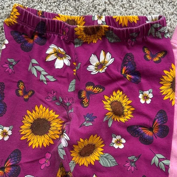 3 - Girls size 7 Floral & Pink Leggings - Children’s Place/Jumping Beans/Carters - Picture 2 of 7